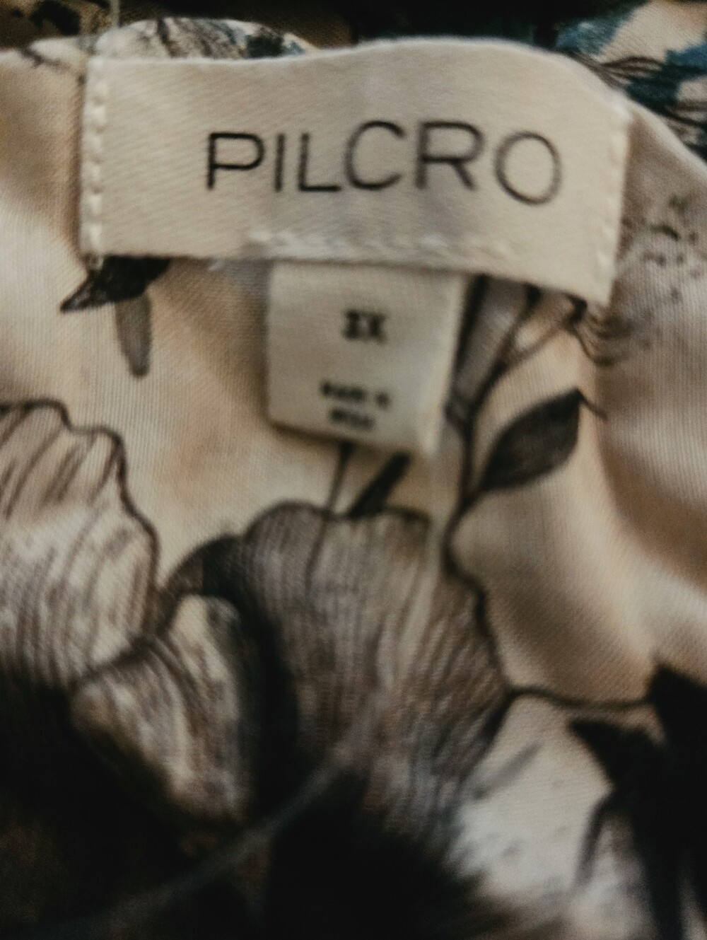 PILCRO Anthropology Floral Button-Front Blouse - Picture 7 of 8